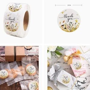 100 - 1.5” Autumn Thank You Stickers